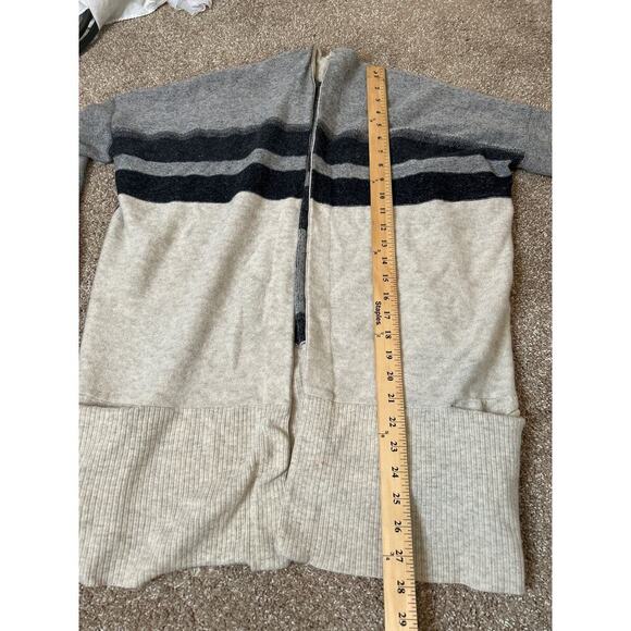 Vince Variegated Wool & Cashmere sweater Cardigan SZ SM striped open front - Picture 5 of 8